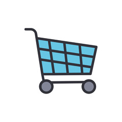 Poster - Creative Shopping Cart Icon Illustrating Modern Retail Purchase Symbol