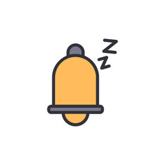 Poster - Sleeping Bell Icon Concept For Notification Settings And App Design