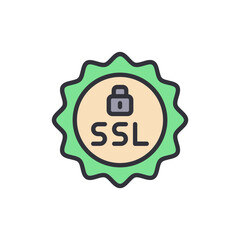Poster - Secure Ssl Certificate Badge With Padlock For Website Protection