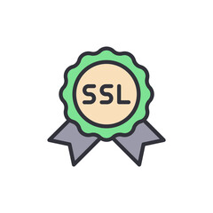 Poster - Ssl Certificate Badge Showing Secure Connection And Data Encryption