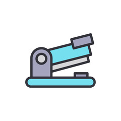 Poster - Pastel Colored Stapler Illustration For Stationary And Office Supplies