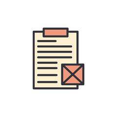 Poster - Document And Envelope Icon Representing Message Communication Method