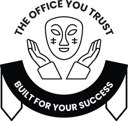 Fototapete - The Office You Trust logo is a black
