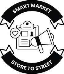 Fototapete - A smart market store to street logo