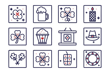 Fototapete - Comprehensive collection of diverse graphic elements and symbols presented in a professional and organized arrangement for various creative applications and design projects