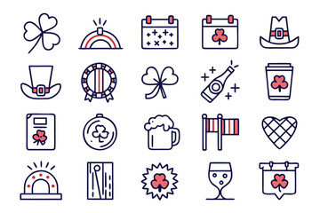 Poster - A comprehensive collection of graphic elements featuring a diverse assortment of symbols and icons in a striking black yellow cyan and magenta color palette suitable for various design applications