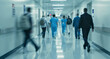© Svetlana Kolpakova - Busy Hospital Corridor with Medical Staff and Patients Moving in a Blur