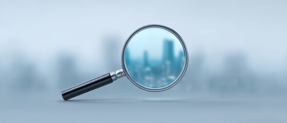Poster - Examining urban development through a magnifying glass in a metropolitan city business analysis digital environment focused viewpoint insightful concept