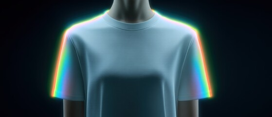 Poster - Digital illumination showcase virtual environment 3d rendering futuristic aesthetics close-up view minimalist design