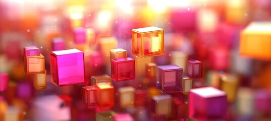 Poster - Vibrant and Abstract Geometric Shapes Forming Stunning Backgrounds for Modern Digital Applications