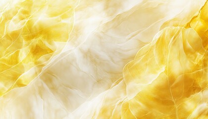 Poster - Elegant Pastel Botanical Art with Light Golden Yellow Watercolor Texture Background for Prints