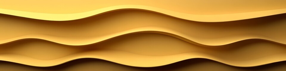 Poster - Elegant Abstract 3D Buttercup Yellow Wave Texture Background for Modern Design and Artwork Display