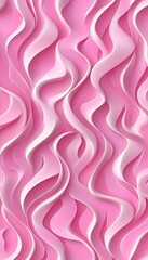 Poster - Elegant Monochromatic Textures with Smooth Gradient Waves in Soft Pink and Blush Raspberry Shades