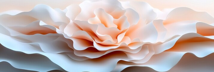 Poster - Delicate Petal Textures in Soft Layered Paper Design Creating a Serene Abstract Background Aesthetic
