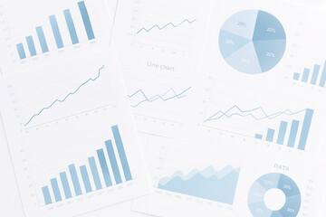 Poster - Business data analysis charts and graphs financial report marketing strategy and sales performance review