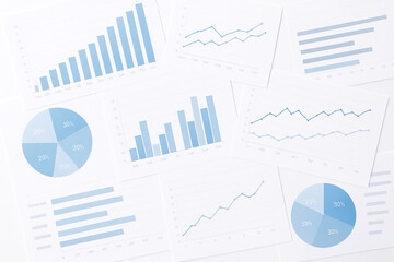 Poster - Business data analysis charts and graphs for financial report presentation and market research insights
