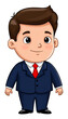 © Taka - 笑顔の若いビジネスマンイラスト
