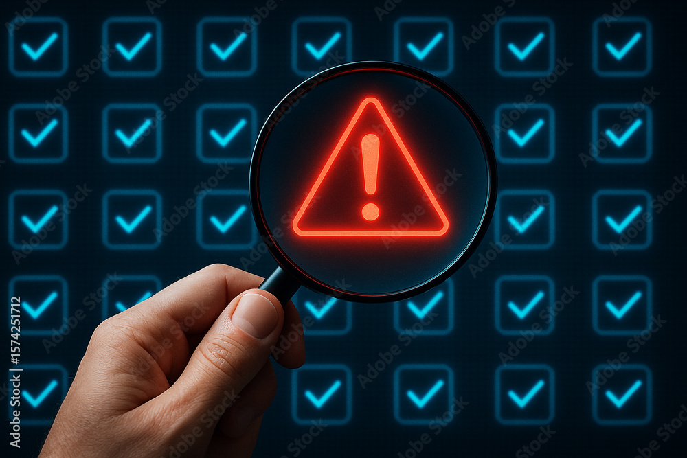 Error detection and risk assessment using checklist and magnifying ...