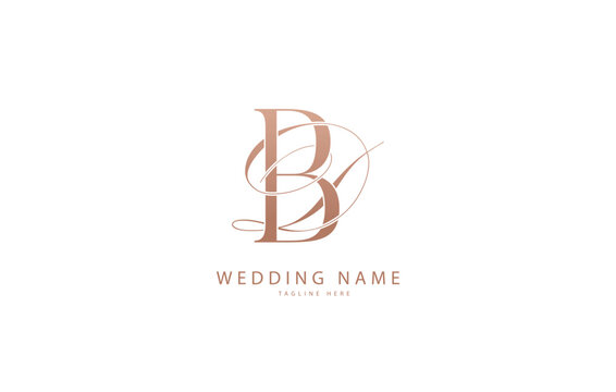 DB Initial monogram wedding logo