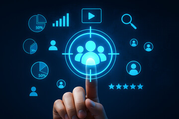 Poster - Target audience marketing strategy digital business targeting customer segmentation concept design idea