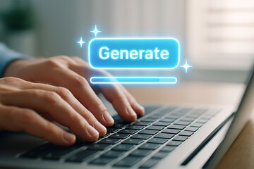 Poster - Generate content ai writing tool for blogs articles and social media posts automation and content creation
