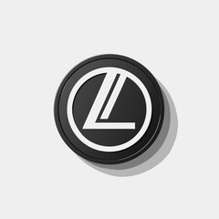 metallic glossy icon L