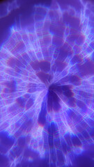 Aufkleber - Abstract digital vortex with glowing blue and purple patterns radiating from the center