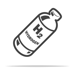 Wall Mural - hydrogen tank outline icon transparent vector isolated