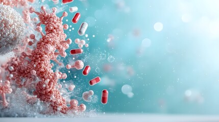 Poster - Detailed molecular model illustrating drug receptor binding and interactions for personalized cancer treatment approaches