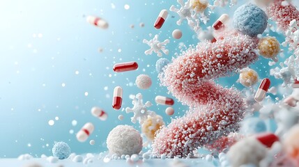 Poster - A digital visualization of the complex interactions between drug molecules and cellular receptors in a personalized cancer treatment approach