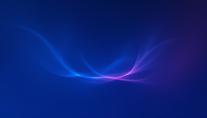 Poster - Abstract blue and purple light waves creating smooth glowing effect