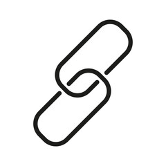Fototapete - Chain Link Solid Icon. Connectivity, Networking, And Link Building Silhouette Symbol. Represents Connection And Strength. Isolated Vector Illustration