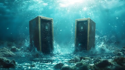 Poster - Underwater warning sirens responding to real time seismic activity on the ocean floor designed to alert communities of potential tsunami threats