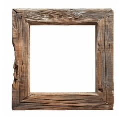Poster - Rustic wooden frame with distressed finish, creating a vintage or antique look, perfect for displaying artwork or photographs