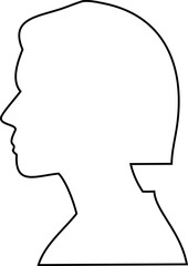 Poster - Woman side face line icon, modern and minimalist vector.