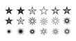 © Irfan - Star Symbol Evolution: A captivating series of star icons illustrating different star shapes in a graphic resource, presenting a journey from classic to modern design.