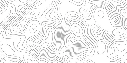 Poster - Abstract topographic map contour, white background and black wave lines pattern texture. geographic contour map grid backdrop paper texture. terrain path isolated on a background.