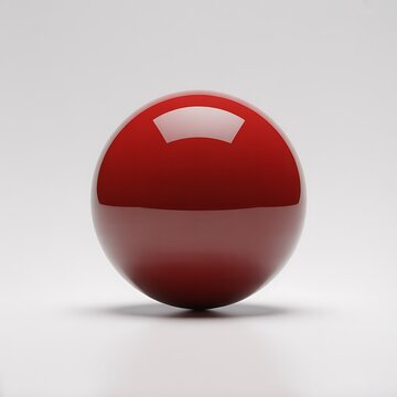 High-Quality Image of a Perfect Red Sphere on a White Background