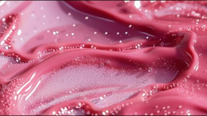 Poster - Colorful liquid patterns swirl together in mesmerizing formations at close range on a smooth surface