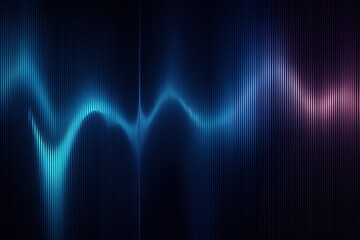 Fototapete - Abstract wavy light patterns on a dark ribbed surface with blue and purple hues