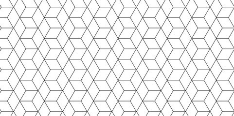 Poster - Seamless pattern with hexagon square cube geometric pattern shapes grid metal element texture design. Vector tiles gradient triangle diamond honeycomb hexagon art.	
