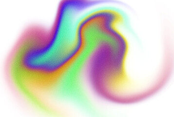 Wall Mural - grainy gradient colored shape. mesh fluid pink blue red retro liquid abstract element. soft light ho