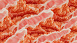 © 洁 张 - A fractal pattern of carcinogenic warning labels crafted from processed meat textures, forming an infinite loop.