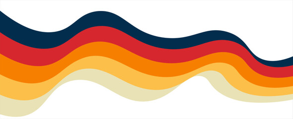 Leinwandbilder - Abstract Gradient Color Swirl Shapes. Vector Graphics with Wavy Lines in Rainbow Colors. Colorful Liquid Wave Pattern. Squiggly Design Elements.