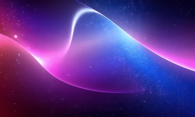 Fototapete - Beautiful abstract background with a blue and purple gradient, simple shapes and lines, smooth curves, glowing light effects,