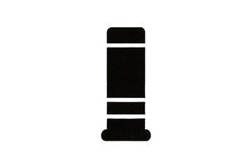 Poster - Simple Black Cylinder Illustration on White Background