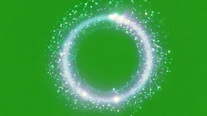 Poster - Magical Circle with Green Backdrop: This image features a glowing, swirling circle of light against a vibrant green background, evokes a sense of wonder and possibility.