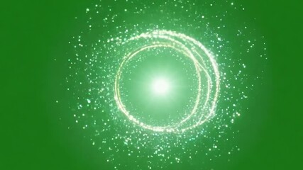 Poster - Luminous Green Portal: A mesmerizing display of radiant green energy swirls and dances, converging at a vibrant core, all set against a verdant background, evoking feelings of magic and wonder.