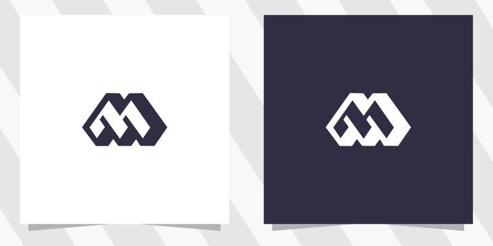 letter m logo design vector
