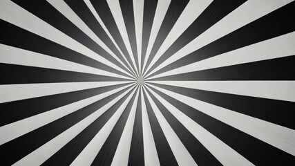 Poster - Radial Lines Abstract: A captivating black and white composition radiating from a central point, with dynamic lines creating a sense of movement and visual interest.